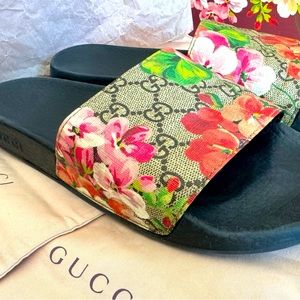 Gucci Floral Slides Size 40